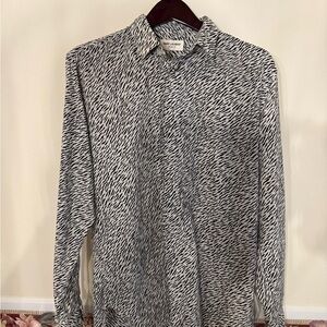 Vintage Saint Laurent Black and White zebra shirt